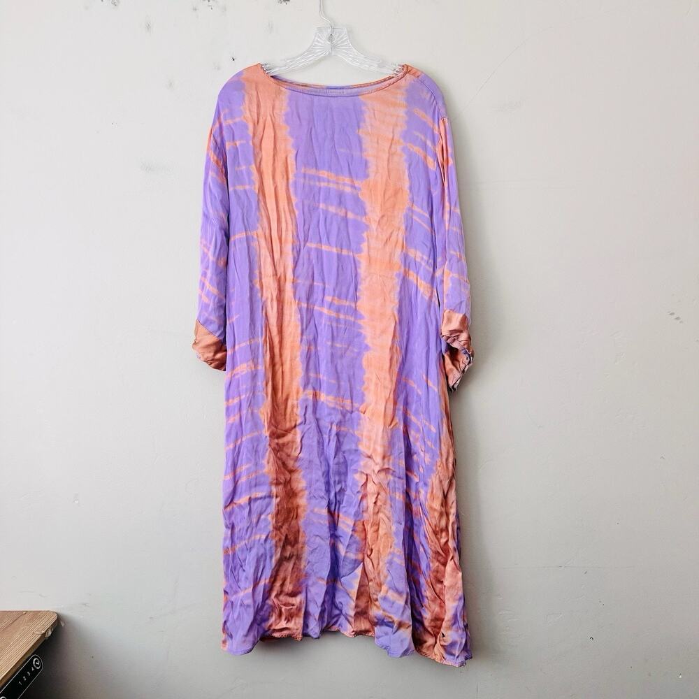 Norblack Norwhite Purple And Orange Tie Dye Boho Dress Women’s Size S